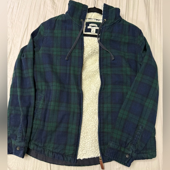 L.L. Bean Jackets & Blazers - L.L. Bean Plaid Jacket with Sherpa Lining